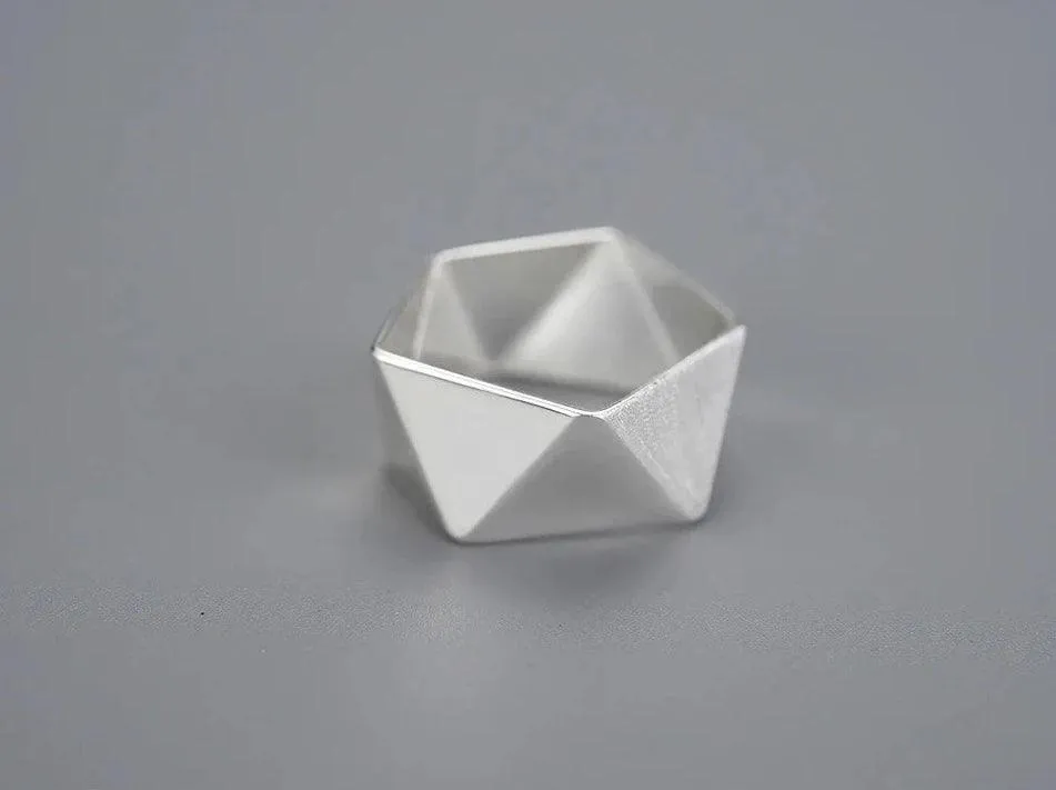 Origami LFJD0155 Finger Ring Charm Jewelry - 925 Sterling Silver