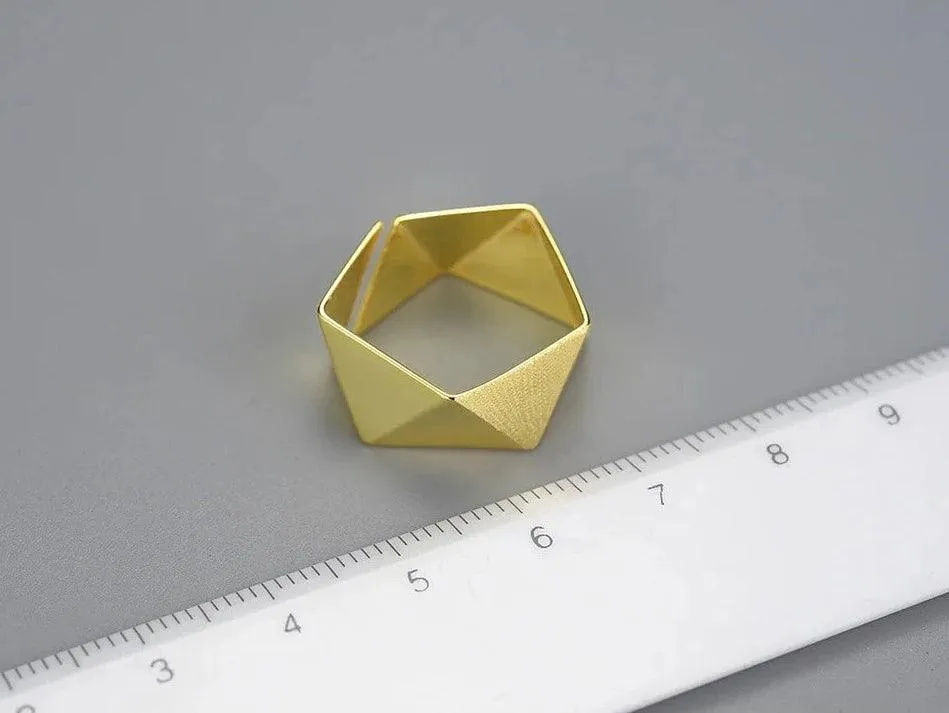 Origami LFJD0155 Finger Ring Charm Jewelry - 925 Sterling Silver