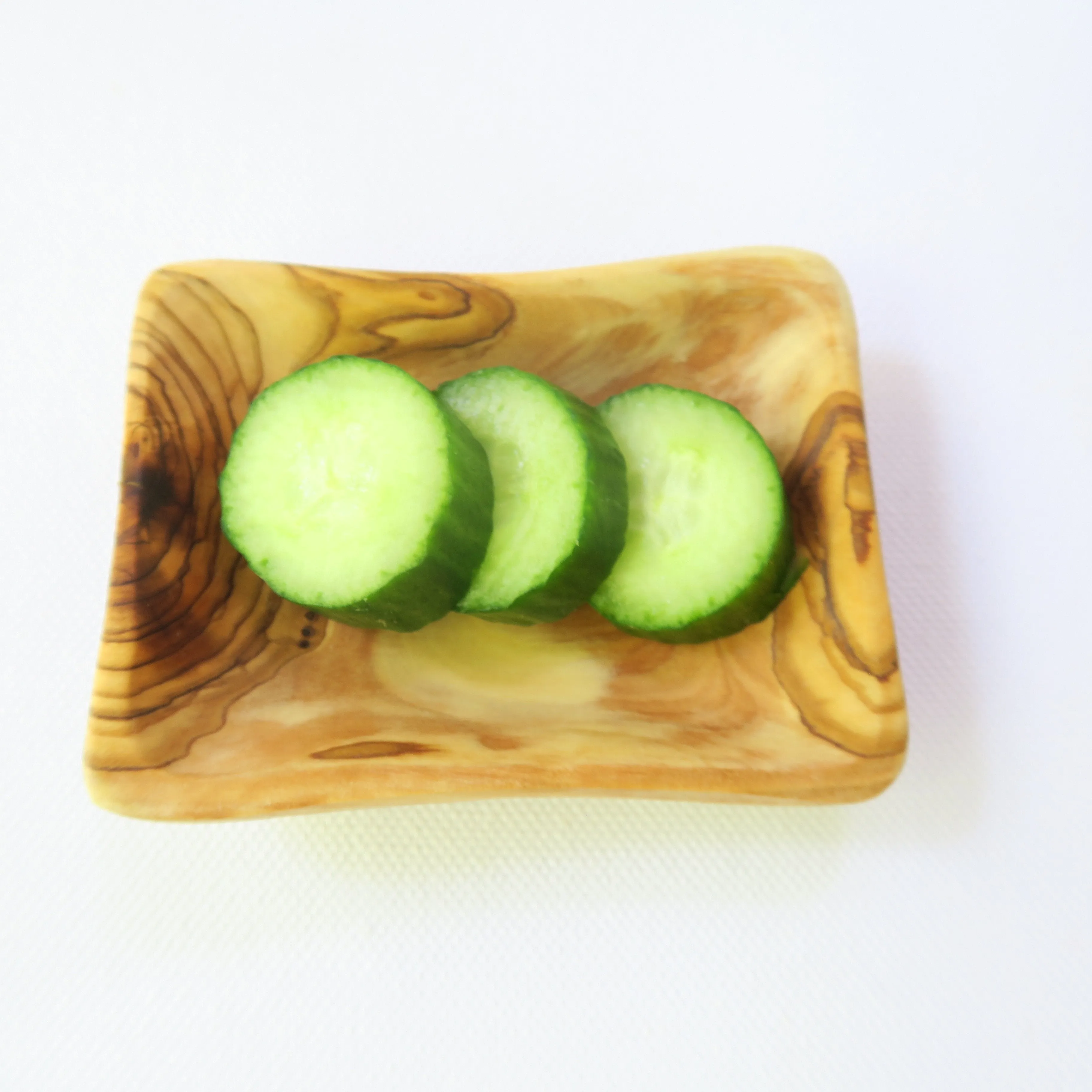 Palestinian Olive Wood Serving Bowls - Rectangular Shallow Bowls