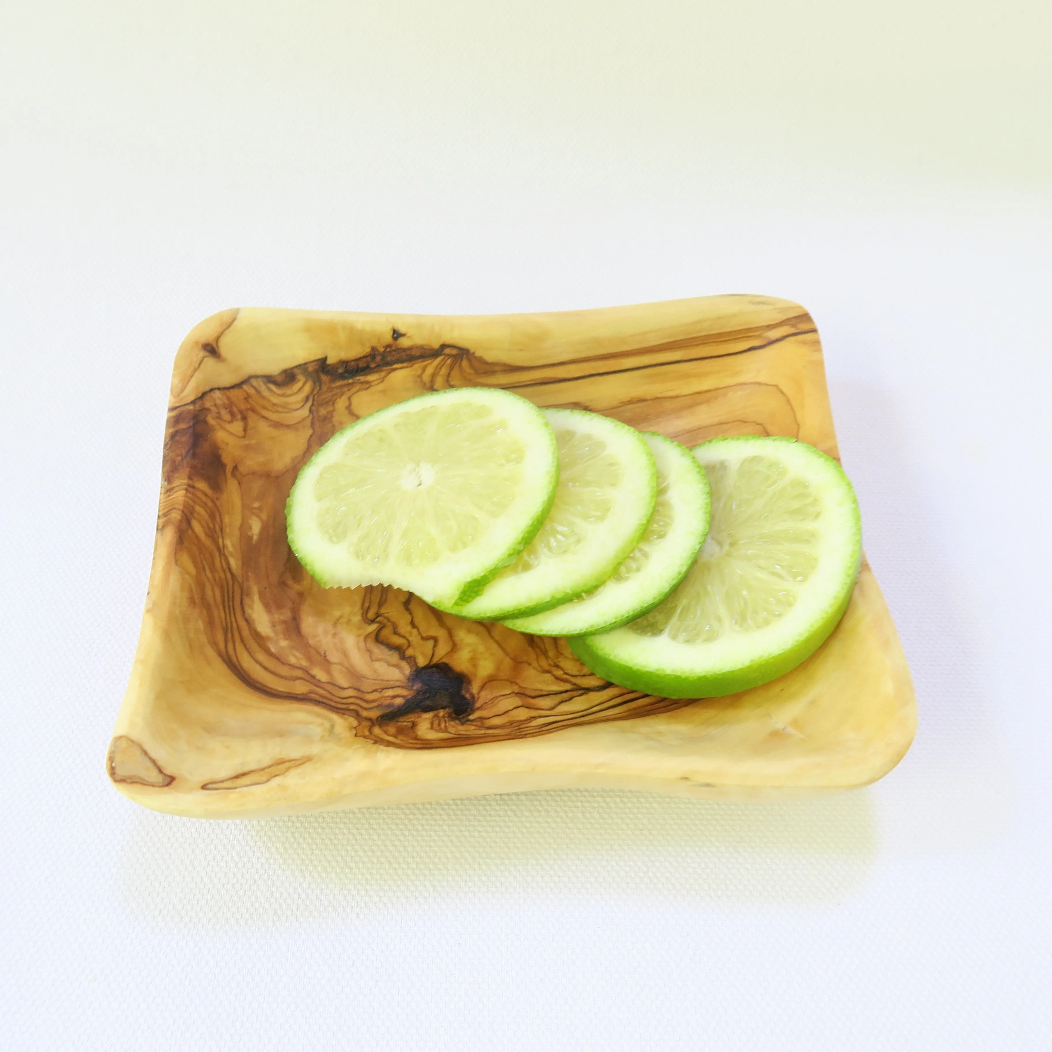 Palestinian Olive Wood Serving Bowls - Rectangular Shallow Bowls