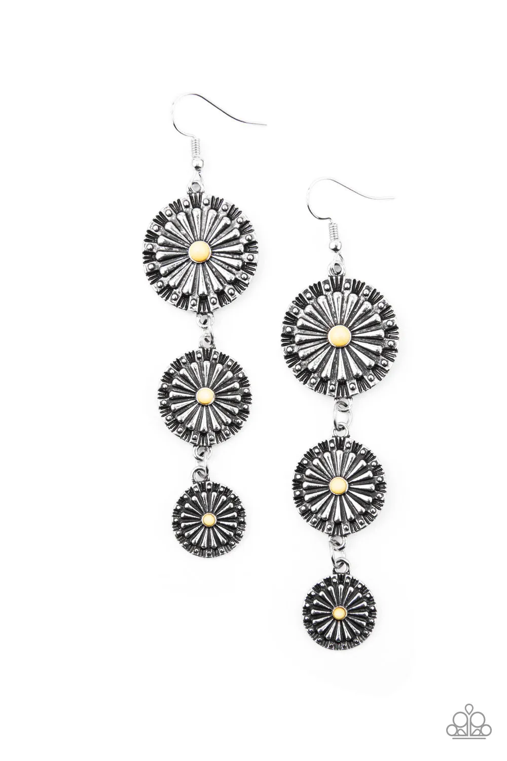 Paparazzi Earring ~ Festively Floral - Yellow