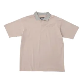 PEACE AND AFTER LOGO S/S POLO SHIRT-BEIGE