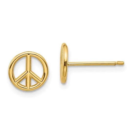 Peace sign studs