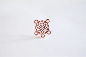 Pink Rose Gold Vermeil Dreamcatcher Connector Charm- 18k gold over Sterling Silver Dream Catcher, Native American Dream Catcher, bulk, 272