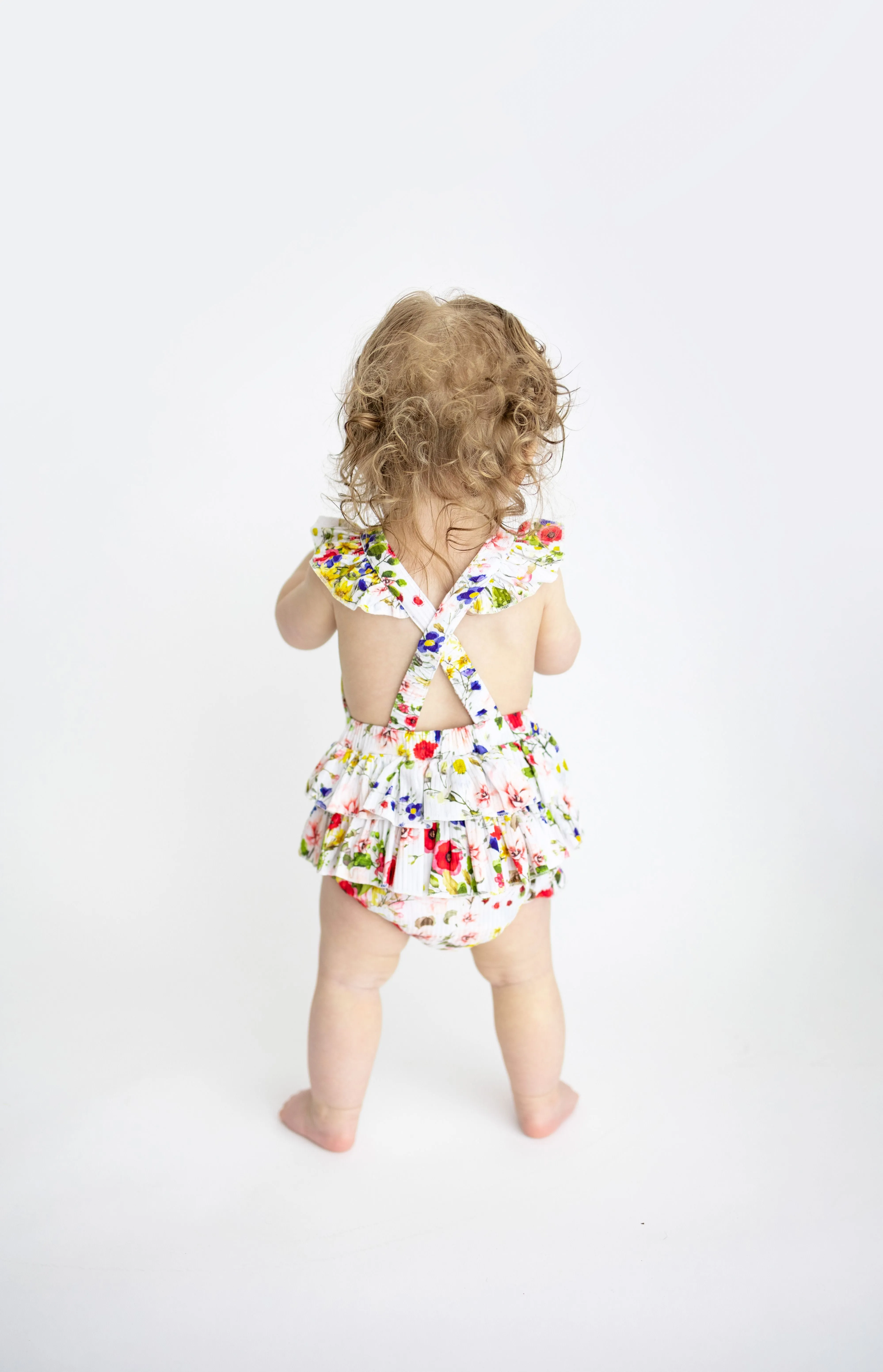 Posh Peanut - Barbara - Ruffled Strap Bubble Romper