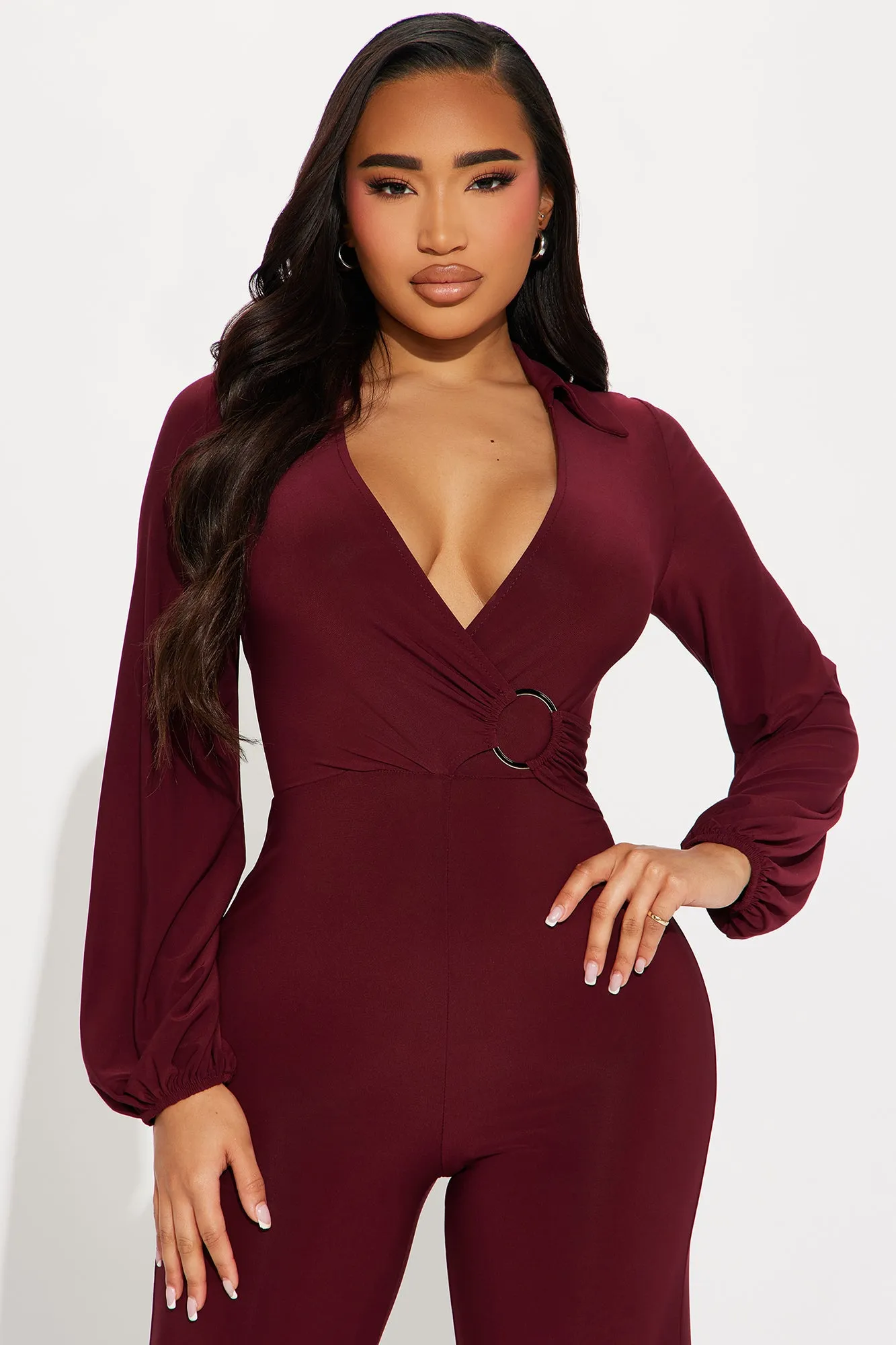 Promise You Jumpsuit - Burgundy