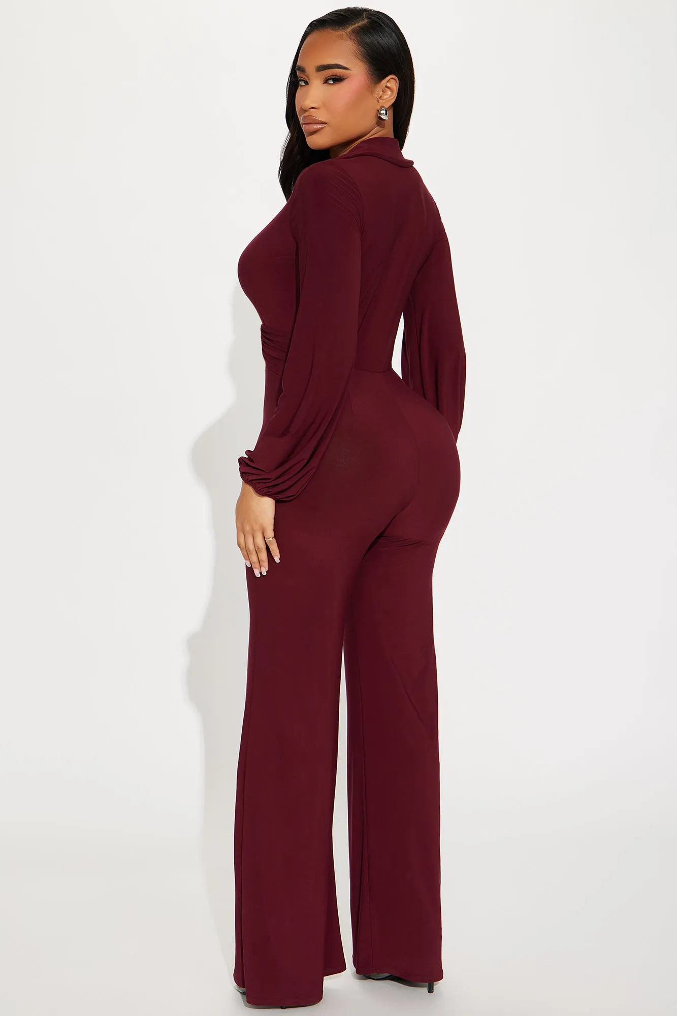 Promise You Jumpsuit - Burgundy