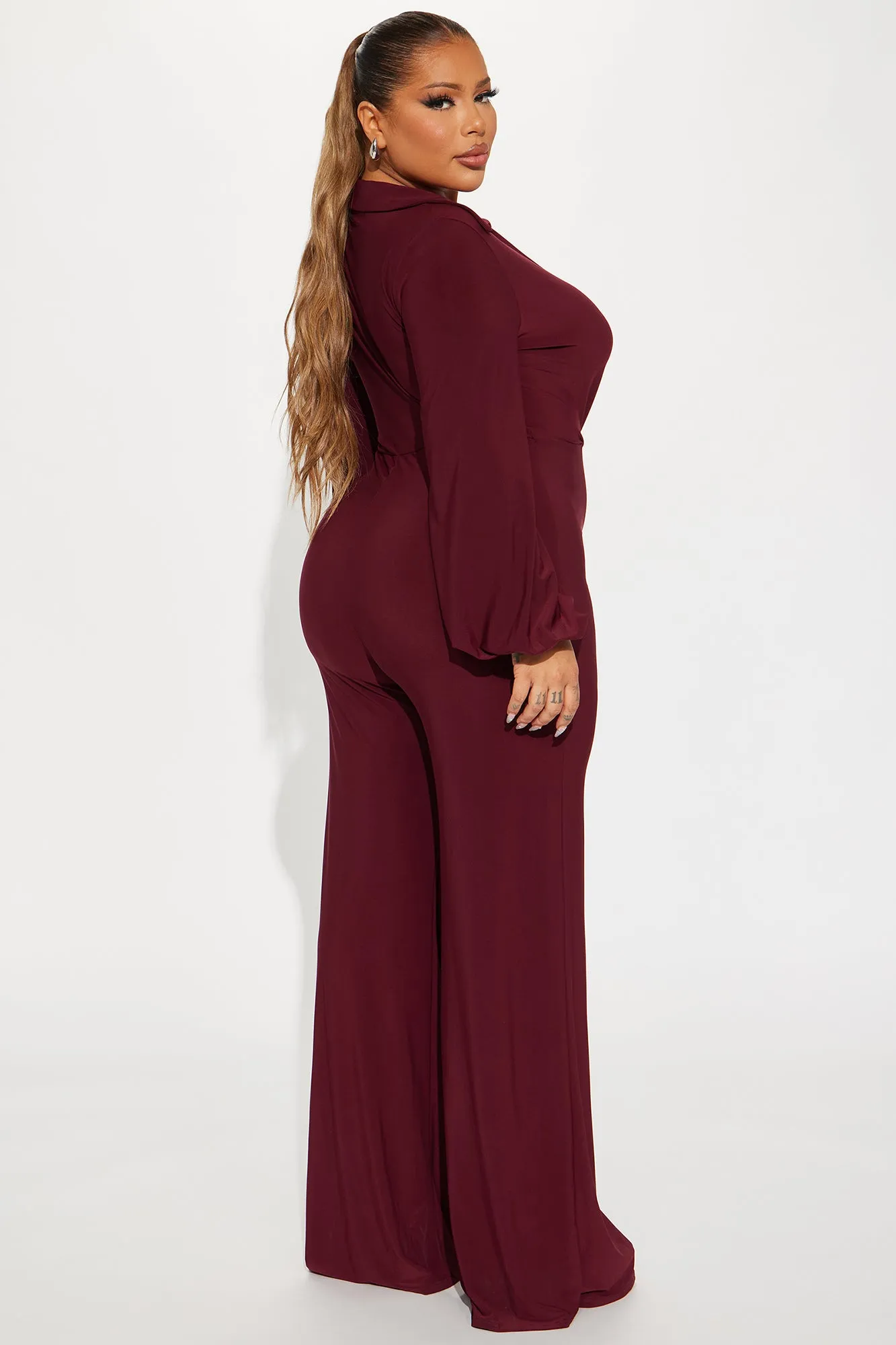 Promise You Jumpsuit - Burgundy