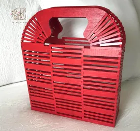 Red Square Bamboo Bag