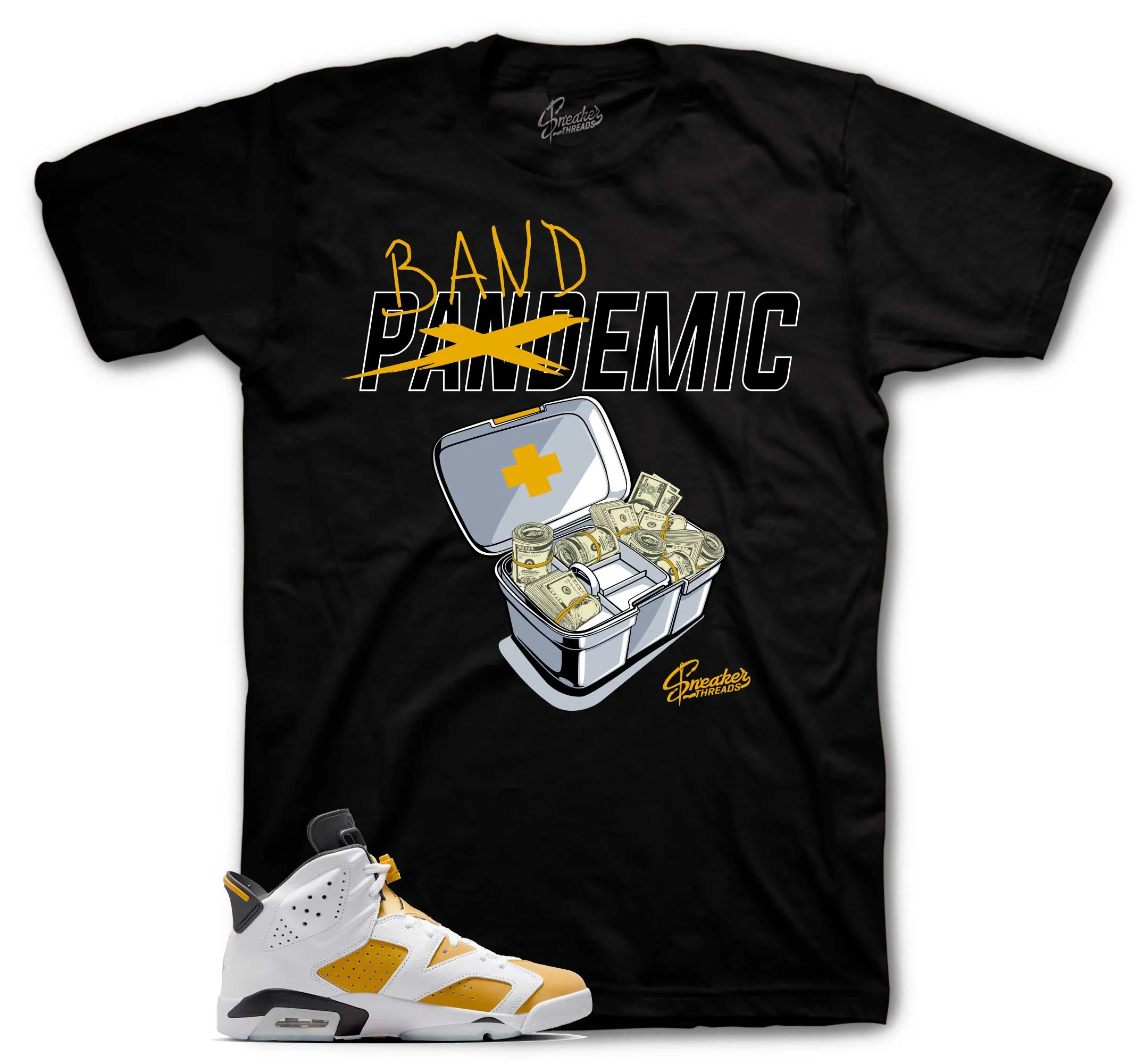 Retro 6 Yellow Ochre Bandemic Shirt