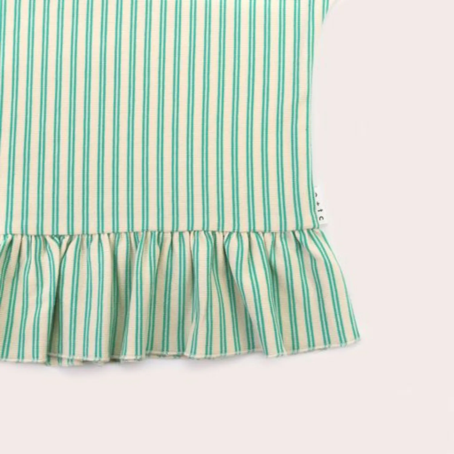 Rib Boxy Tee, Turquoise Stripe