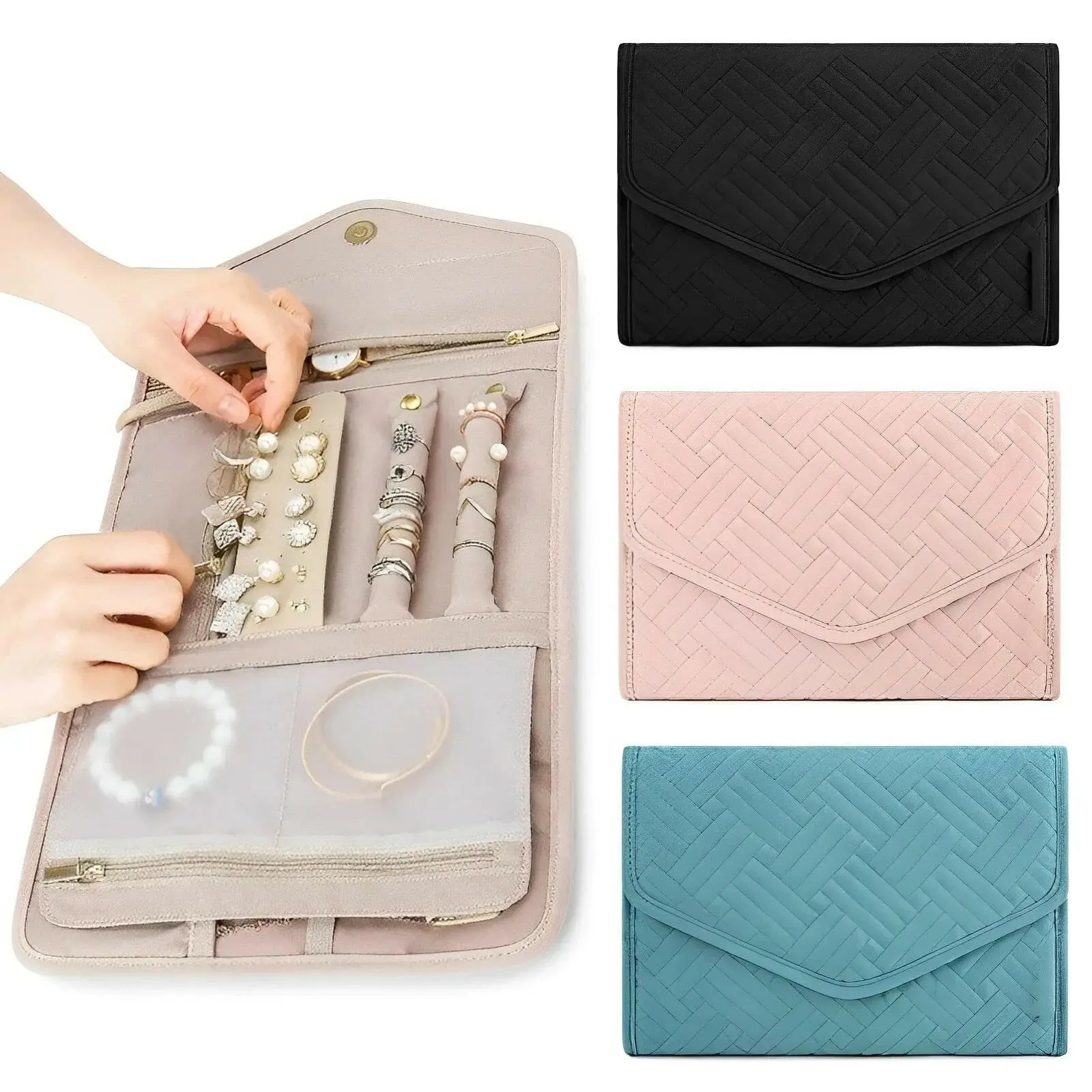 Roll Foldable Jewelry Organizer: Travel Light, Shine Bright!