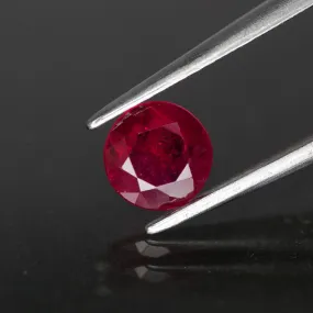 Ruby | IGI certified | natural, round cut 5.5 mm, *0.55 ct