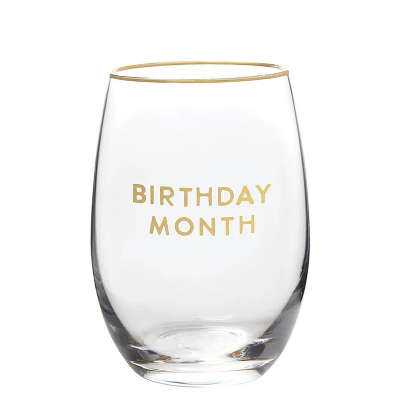 SANTA BARBARA DESIGN STUDIO | Wine Glass - Birthday Month