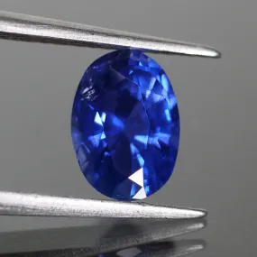 Sapphire IGI certified | natural, vivid blue, oval cut 8.6x6* mm, Si1, 2ct, Sri Lanka