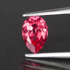 Sapphire | lab created, padparadscha color, pear cut 7x5 mm, 1ct, VS