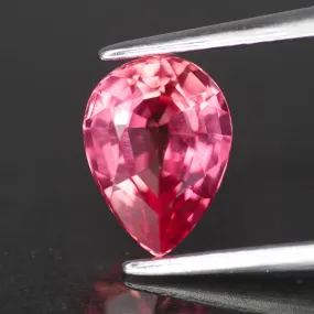 Sapphire | lab created, padparadscha color, pear cut 8x6 mm, 1.45ct, VS