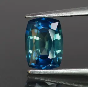 Sapphire | natural, bi-color, modified cushion cut *7.5X5.5 mm, 1.35ct