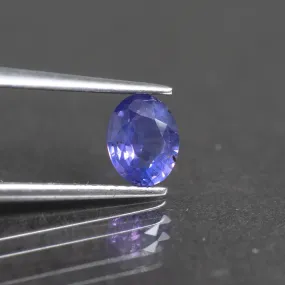 Sapphire | natural, purple, oval cut 6.5x5 mm, SI, 0.8 ct