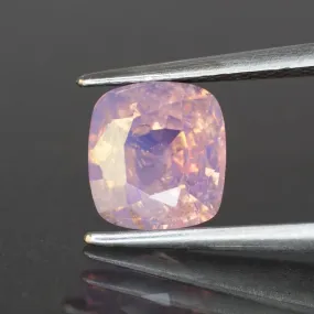 Sapphire opalescent | natural, mermaid purplish pink, cushion cut *6.5mm, VS 1.85 ct