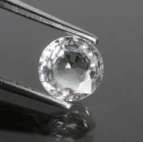 Sapphire white (colourless) round VS 6mm 1 ct