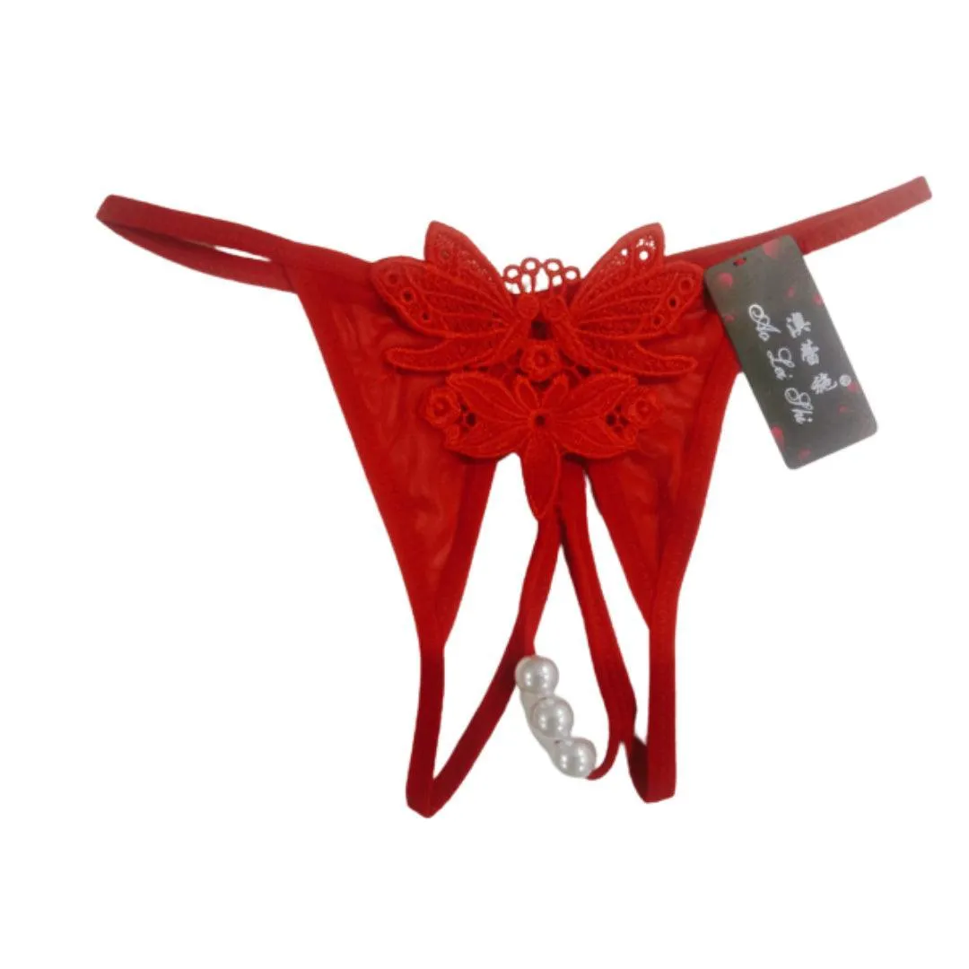 Sexy Panty Ladies Butterfly Panty Crotchless Lingerie Sexy Underwear for Women