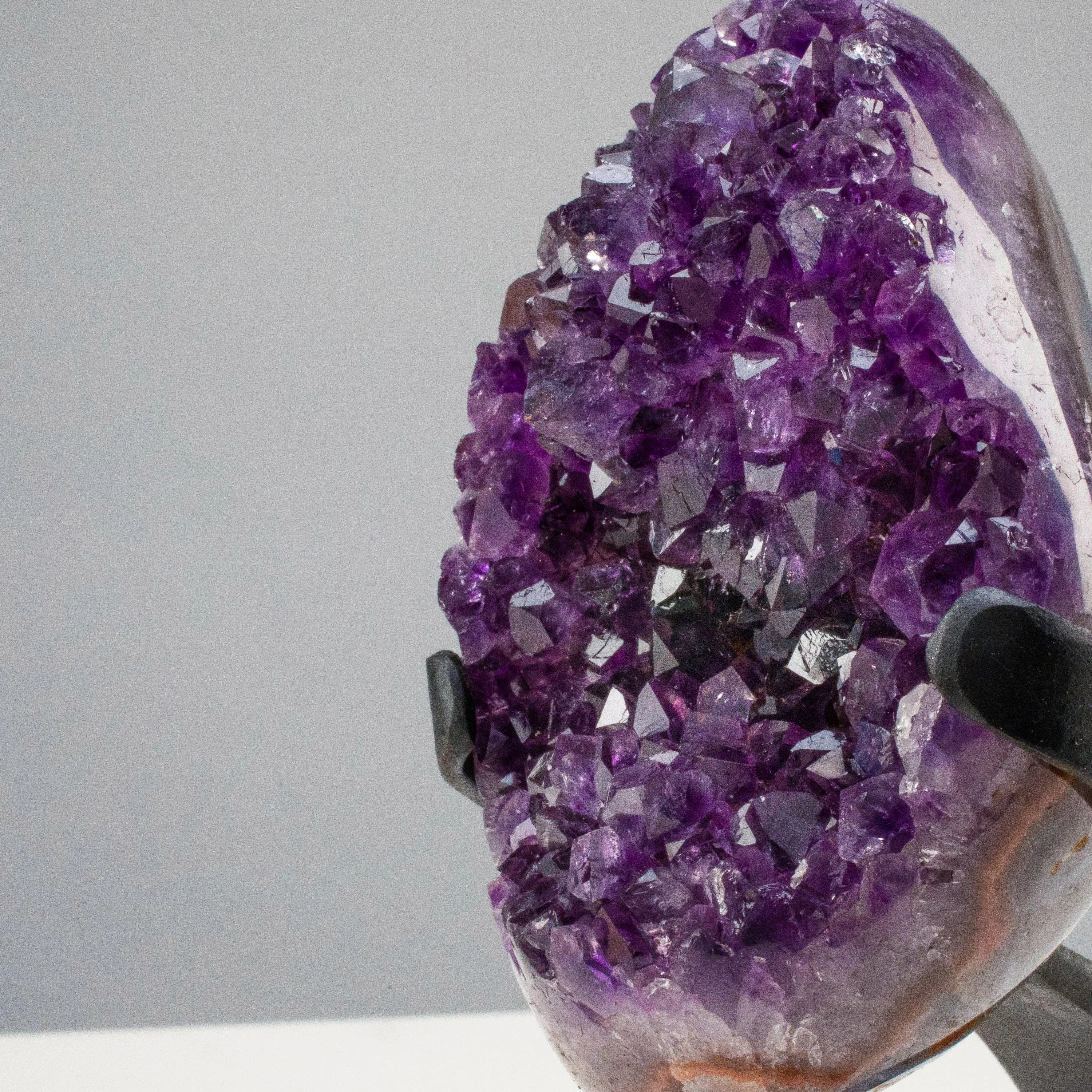 Small Uruguayan Amethyst Geode on Custom Stand - 8/ 2.5 lbs - AAA Grade