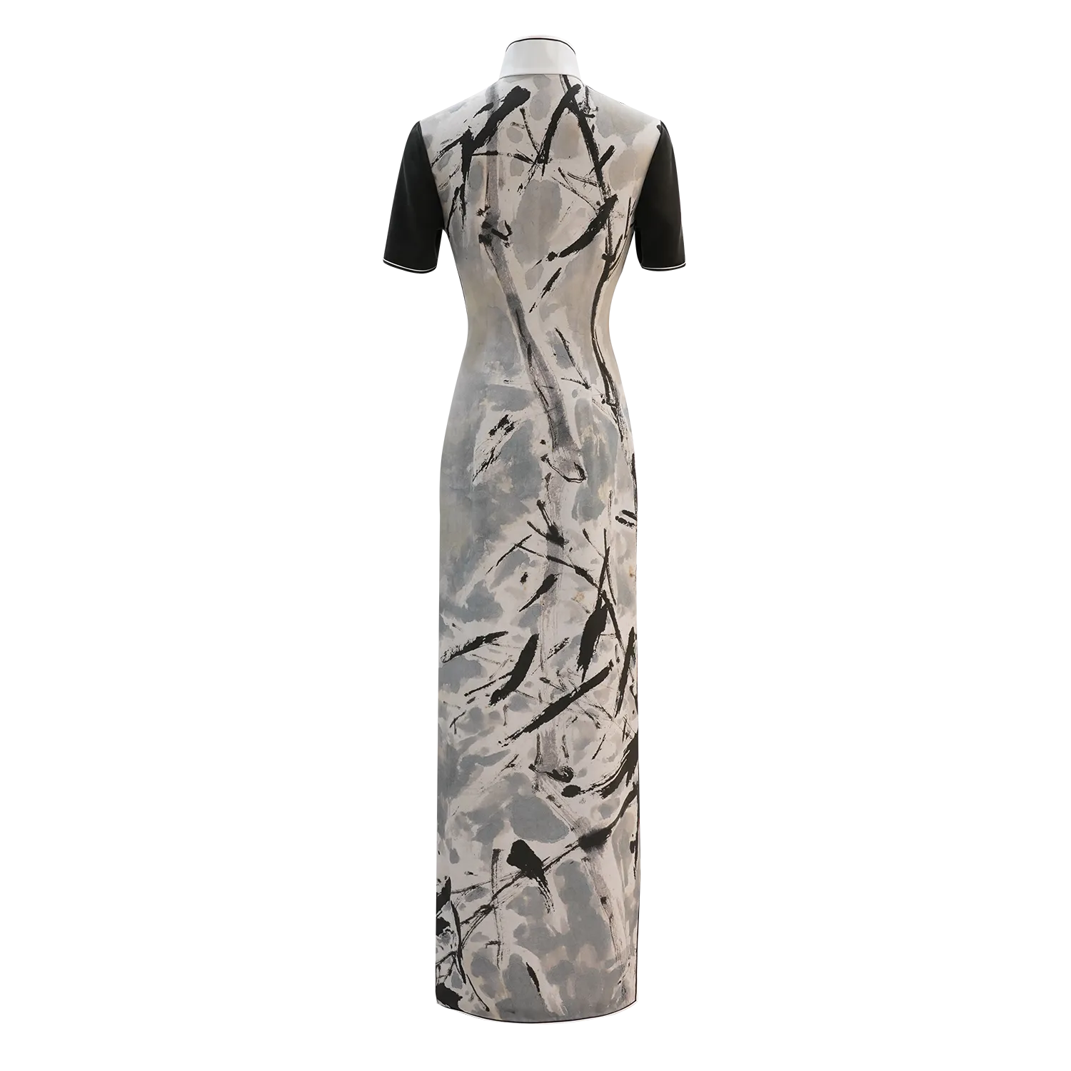 SPARKLE COLLECTION x HKMoA【BAMBOO IN SNOW】Masterpiece Collection Haute Couture 100% Silk Cheongsam (Short Sleeve / Regular Fit) (高風亮節) (高劍父)