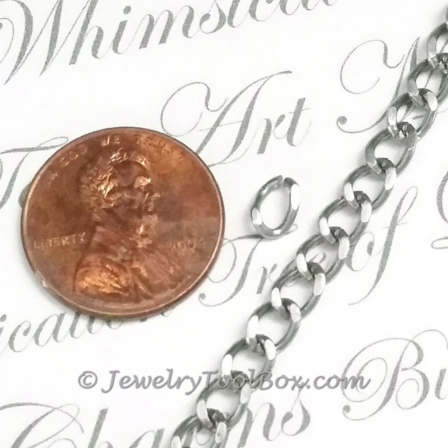 Stainless Twist Chain, 316 Grade, 4.5x1mm, Open Links, 25 Meters, #1924