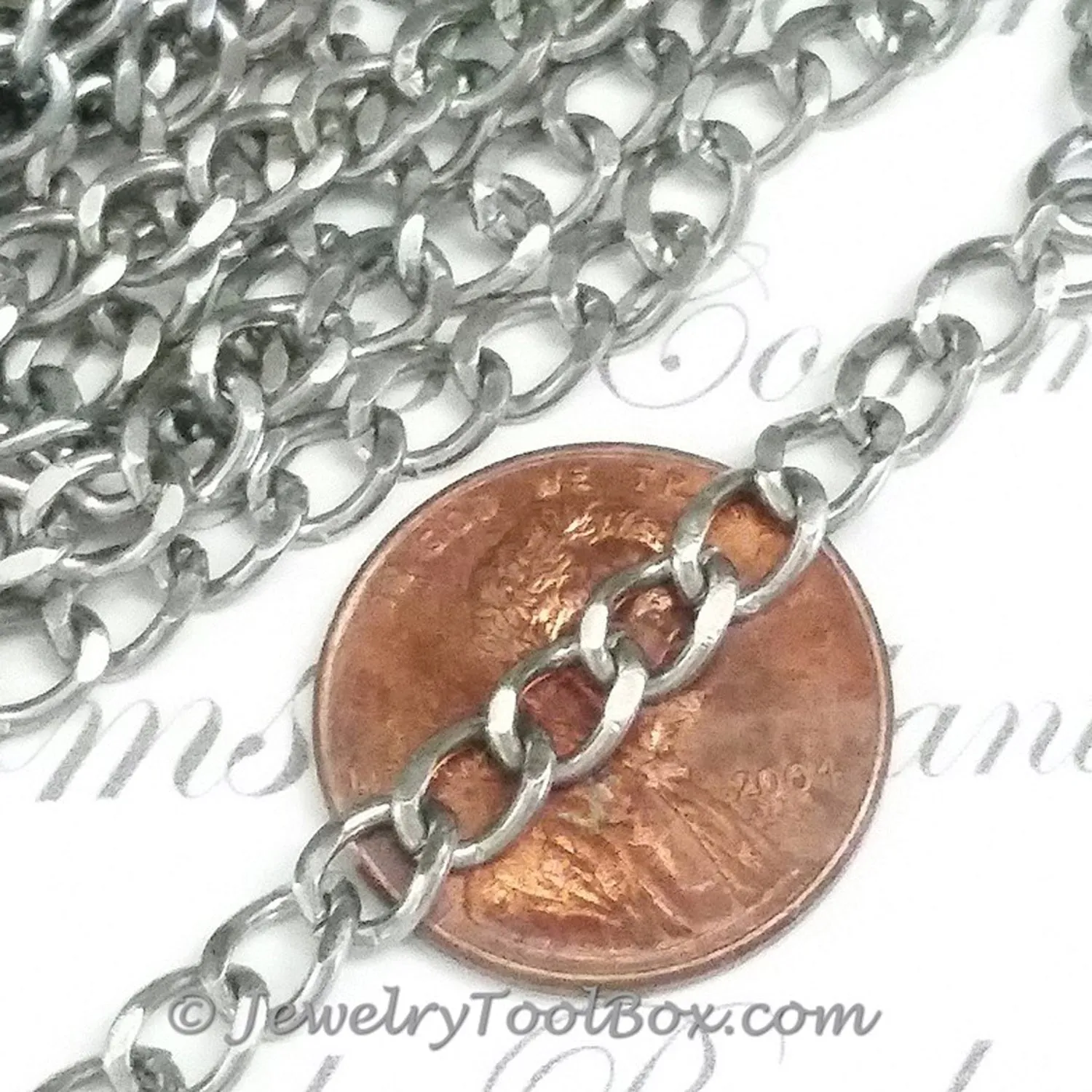 Stainless Twist Chain, 316 Grade, 4.5x1mm, Open Links, 25 Meters, #1924