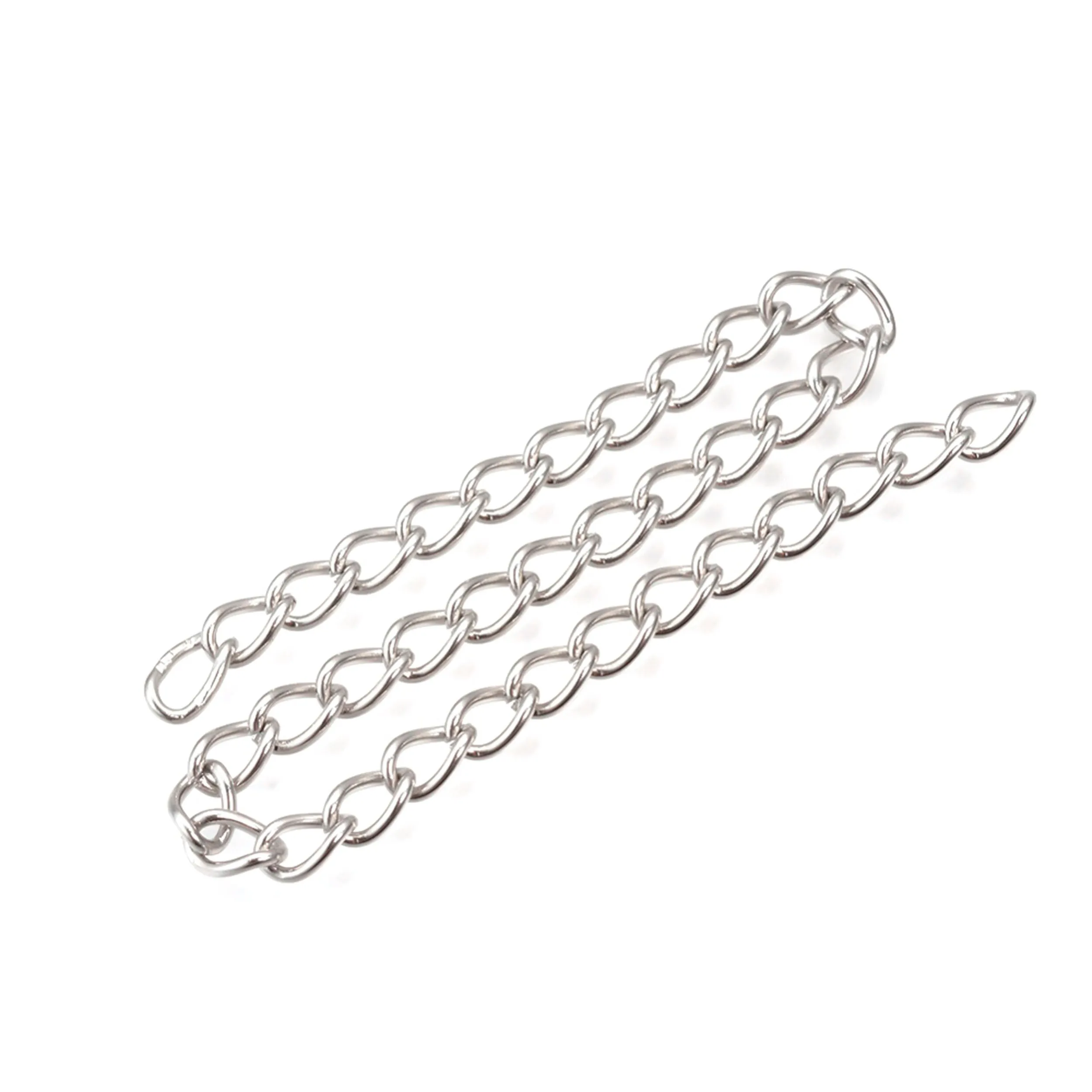 Stainless Twist Chain, Open Link, 5x3.8x0.8mm, 25 Meters, #1950-3