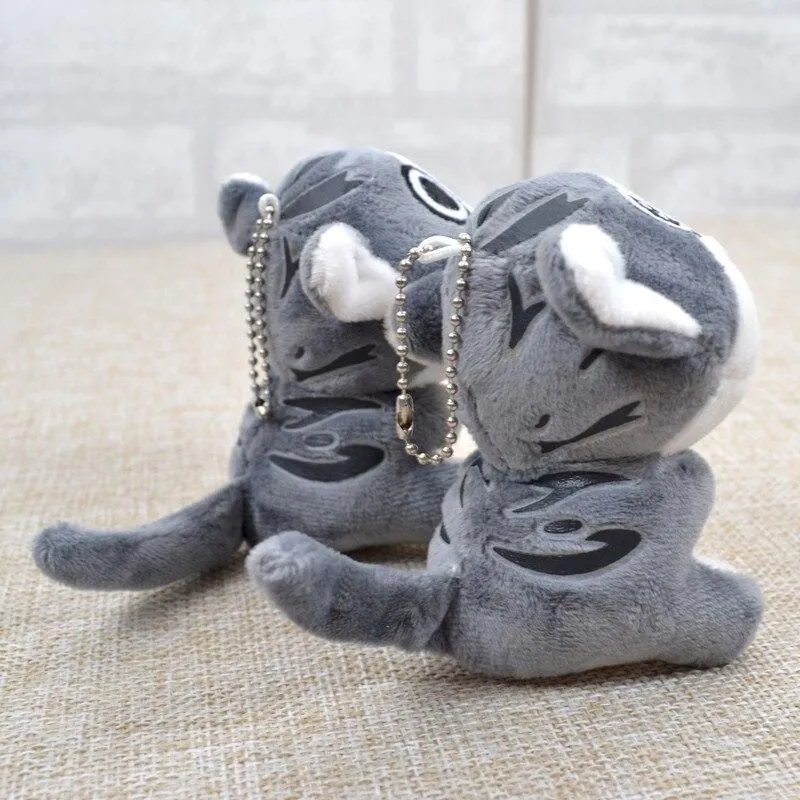 Super Cute Sitting Chi Cat Keychain Plush Toys Dolls 10cm Stuffed Animals Soft Toys Kawaii Mini Kids Gifts