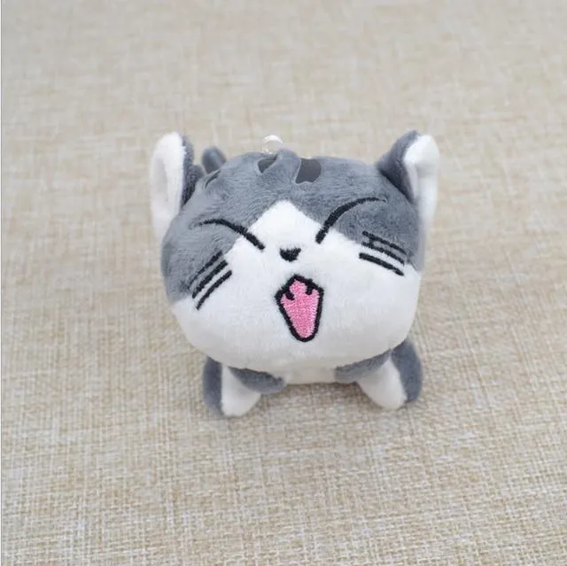 Super Cute Sitting Chi Cat Keychain Plush Toys Dolls 10cm Stuffed Animals Soft Toys Kawaii Mini Kids Gifts