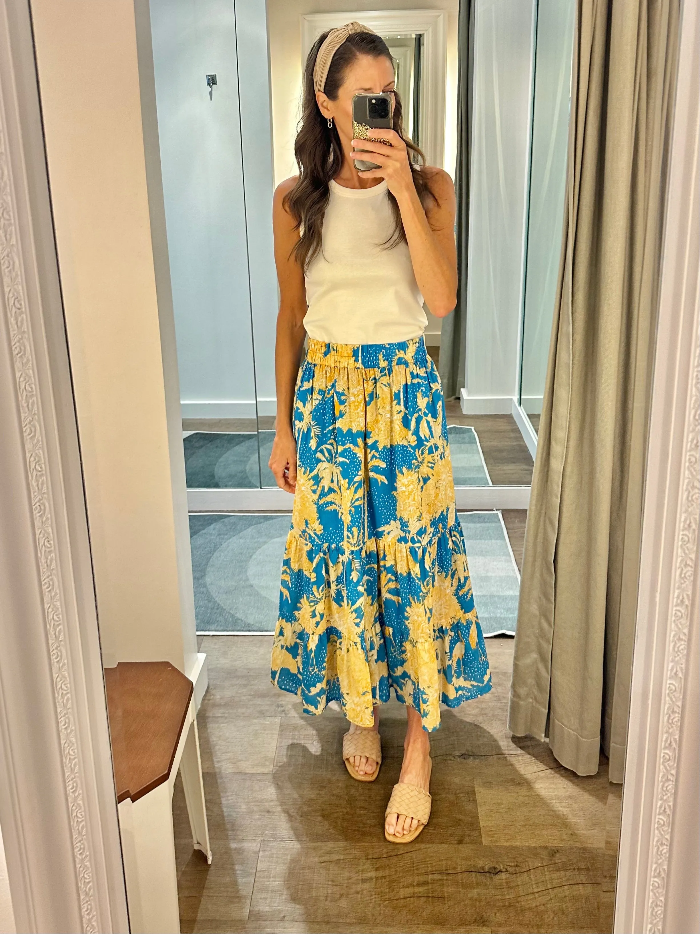 Surrey Skirt in tropical toile by Olivia James