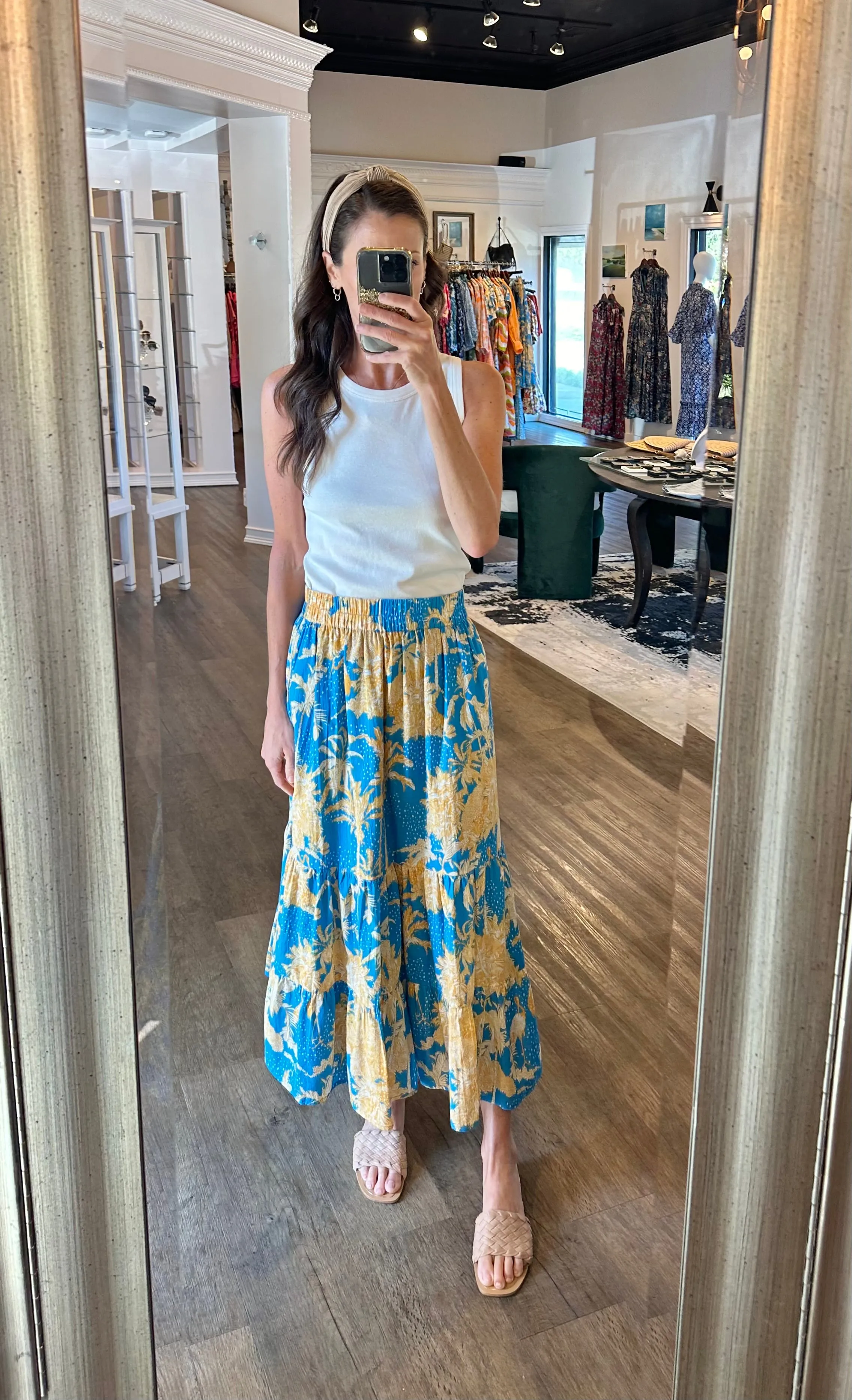 Surrey Skirt in tropical toile by Olivia James