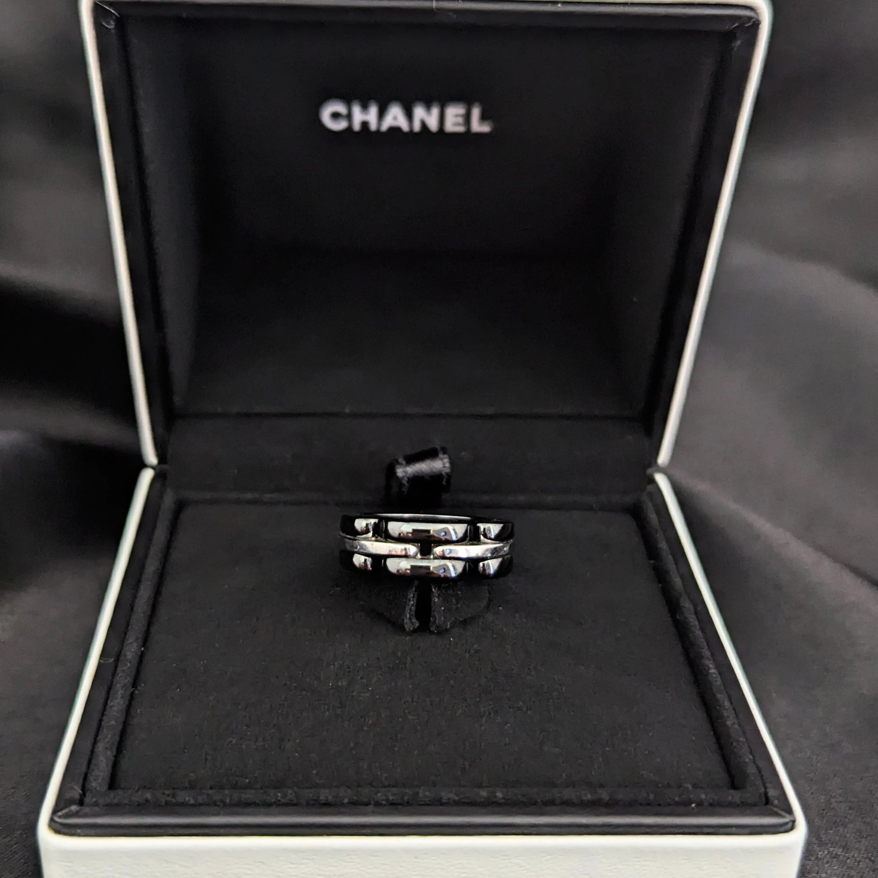 The Paris - CHANEL Ultra 18k White Gold Black Ceramic Ring