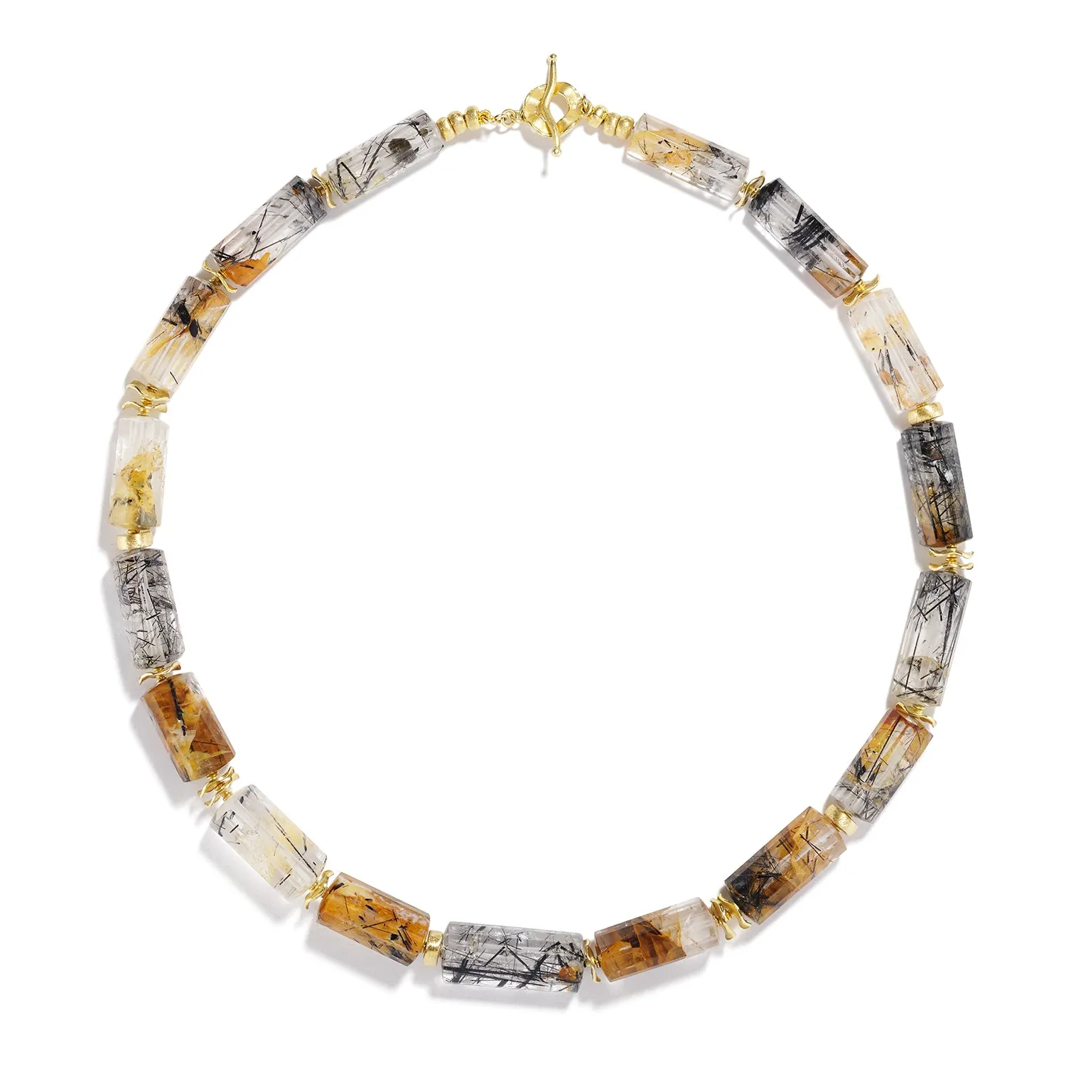 Tourmalated and Rutilated Quartz Necklace