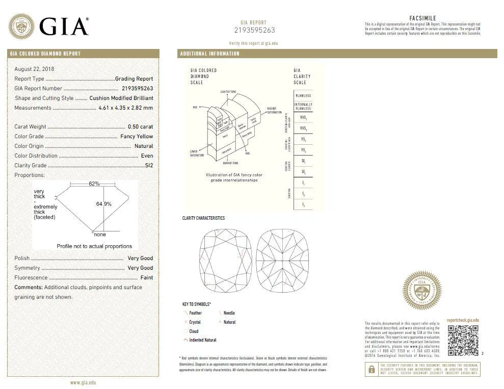 Two Tone Gold GIA Yellow & White Diamond Eternal Earrings