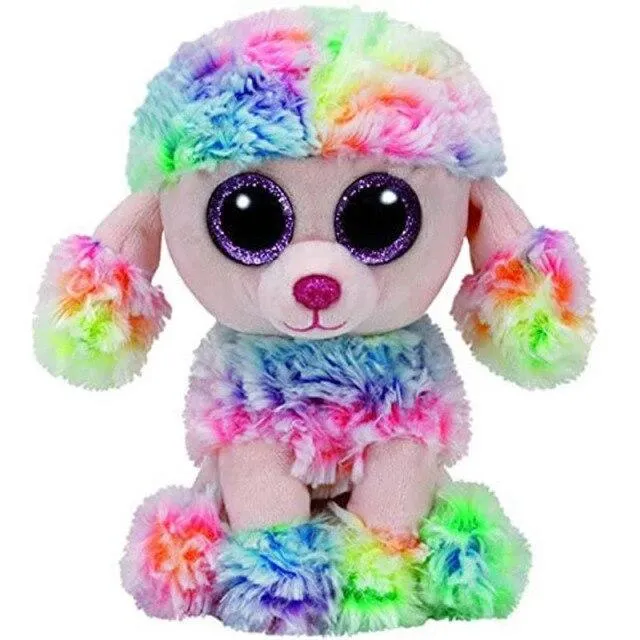 Ty Beanie Boos Big Eyed Soft Stuffed Animal Plush Dolls Unicorn Cat Heather Gray Cat Kiki Girls Birthday Christmas Gift Toy 15CM