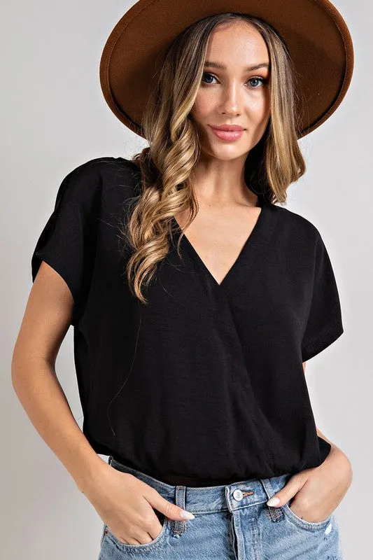 V-Neck Surplice Bodysuit