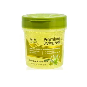 VIA NATURAL | Premium Styling Gel Olive with Aloe Vera 8oz