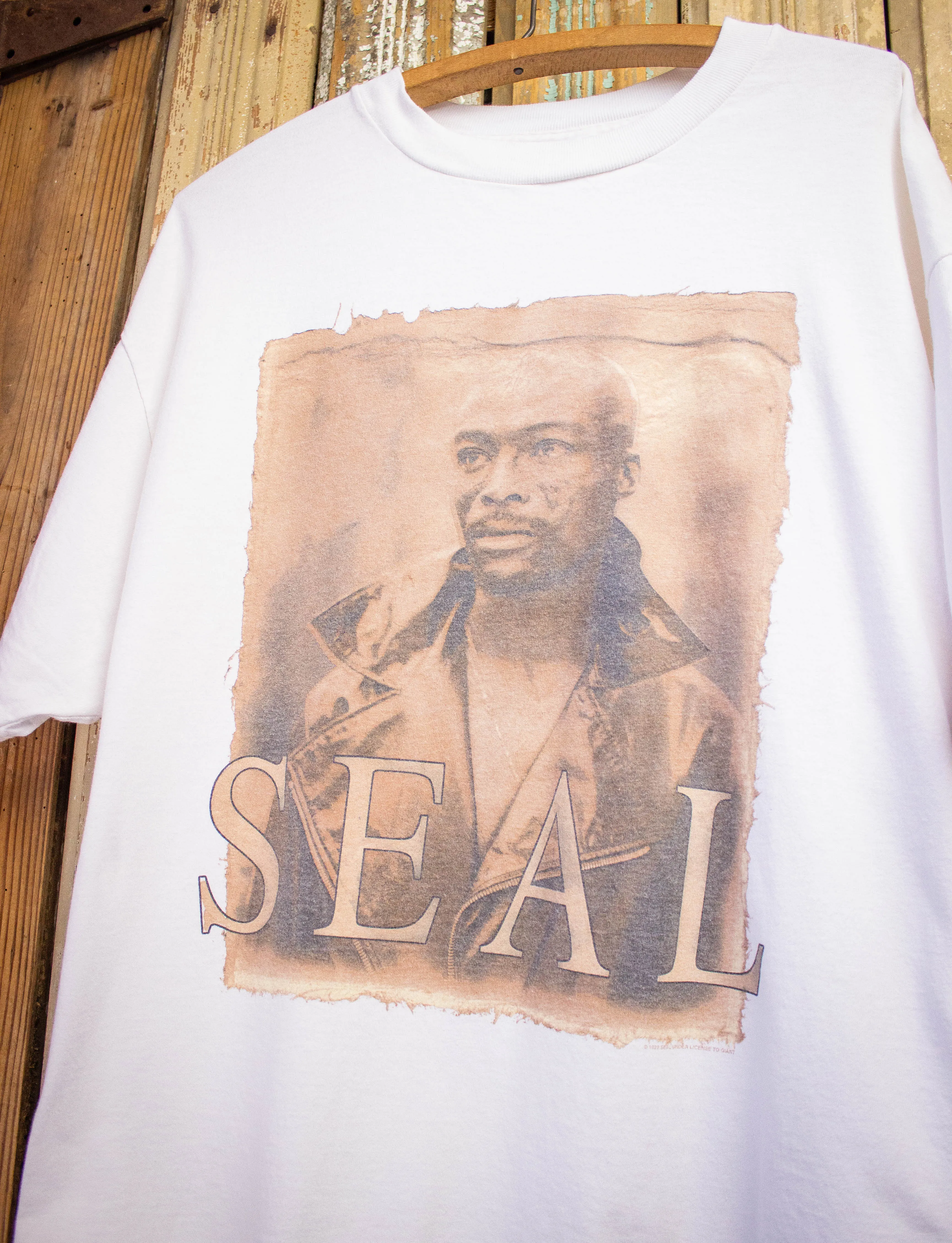 Vintage Seal Concert T Shirt 1999 White XL