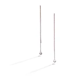 White Gold Earrings with Diamond Drop