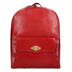 Zaino Donna Porta Pc THE BRIDGE linea Barbara in Pelle Rossa